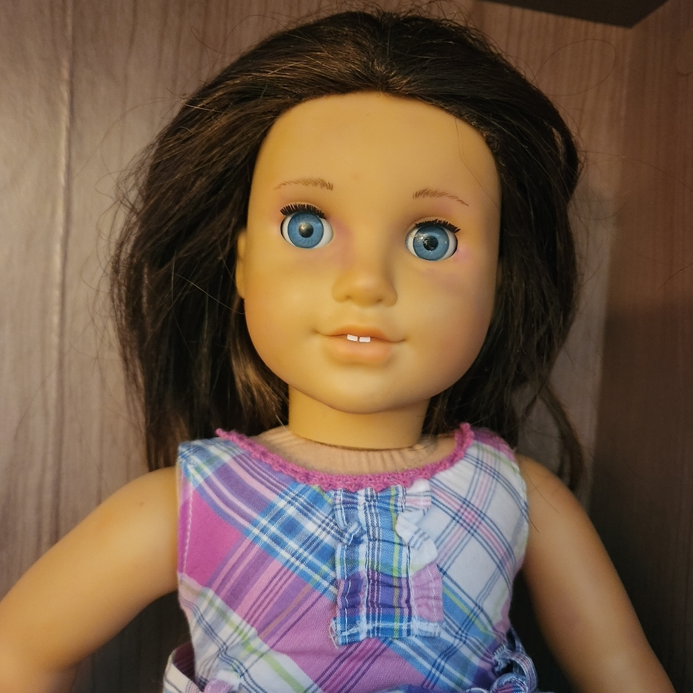 American Girl Doll Brown Hair and Eyes Well Loved Used Condition